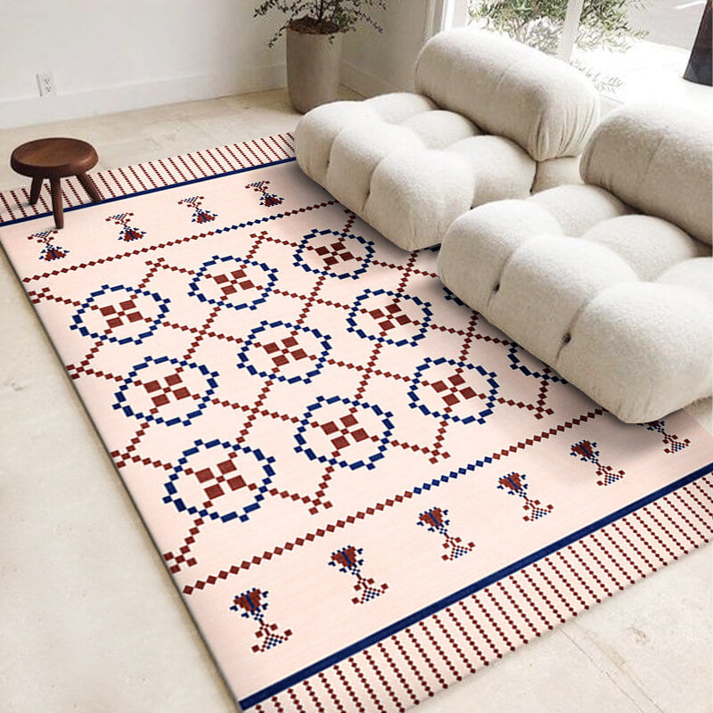 Bohemian Moroccan Style Living Room Carpet