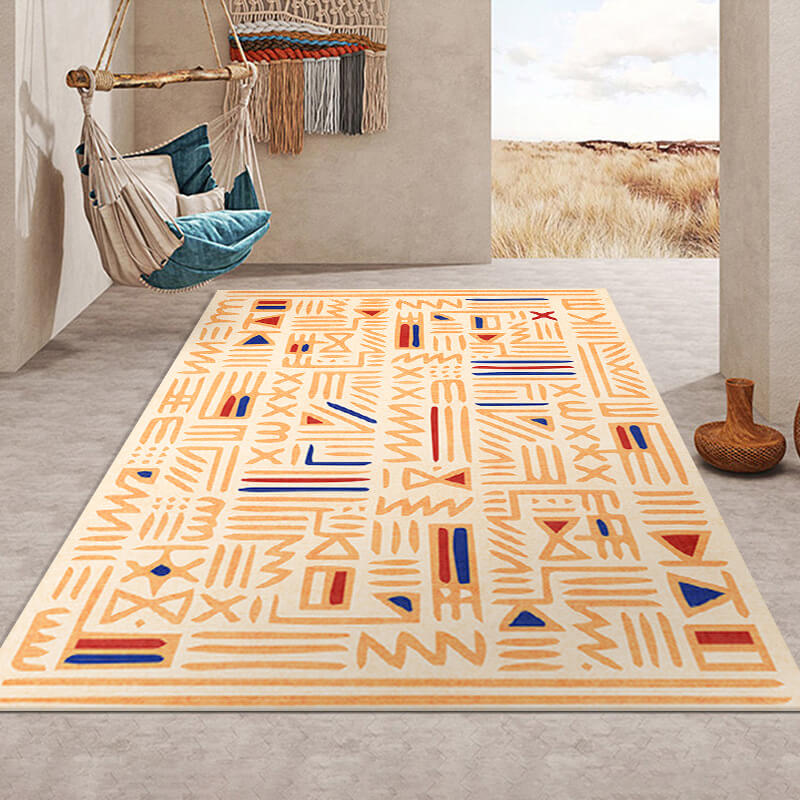 Bohemian Moroccan Style Living Room Carpet