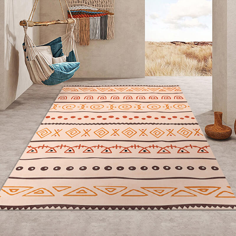 Bohemian Moroccan Style Living Room Carpet