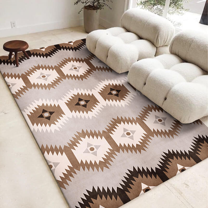 Bohemian Moroccan Style Living Room Carpet