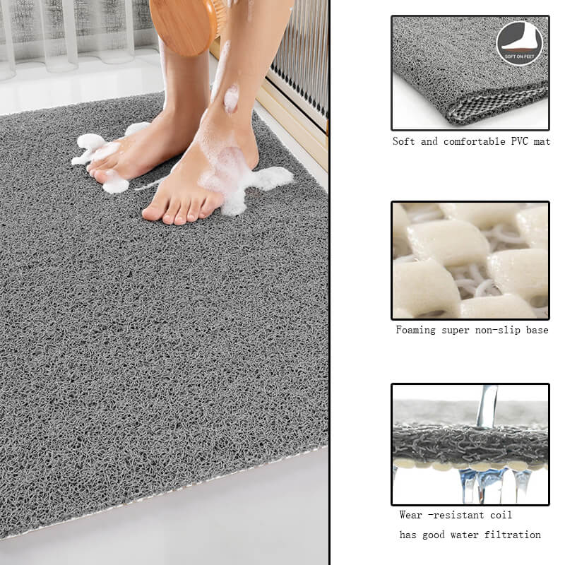 Quick Dry Bath Rug Super Absorbent Floor Shower Mat Carpet Non-slip Bath  Tub Mat