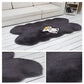 Gray Irregular Graphic Faux Sheepskin Rug