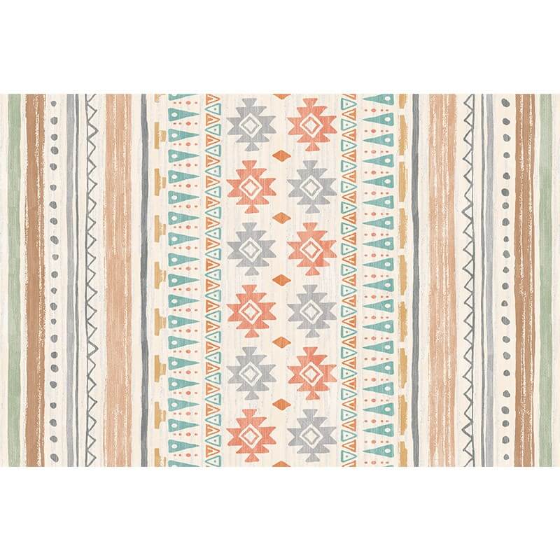 Fresh Pattern Cotton Linen Boho Bedside Rug